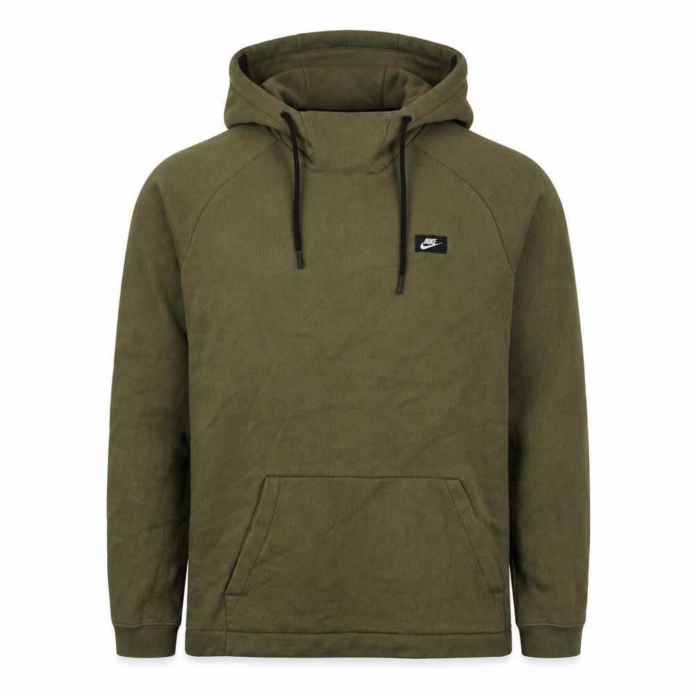Nike Men's Green Pullover Hoodie Size S Regular Fit Fleece Sweatshirt