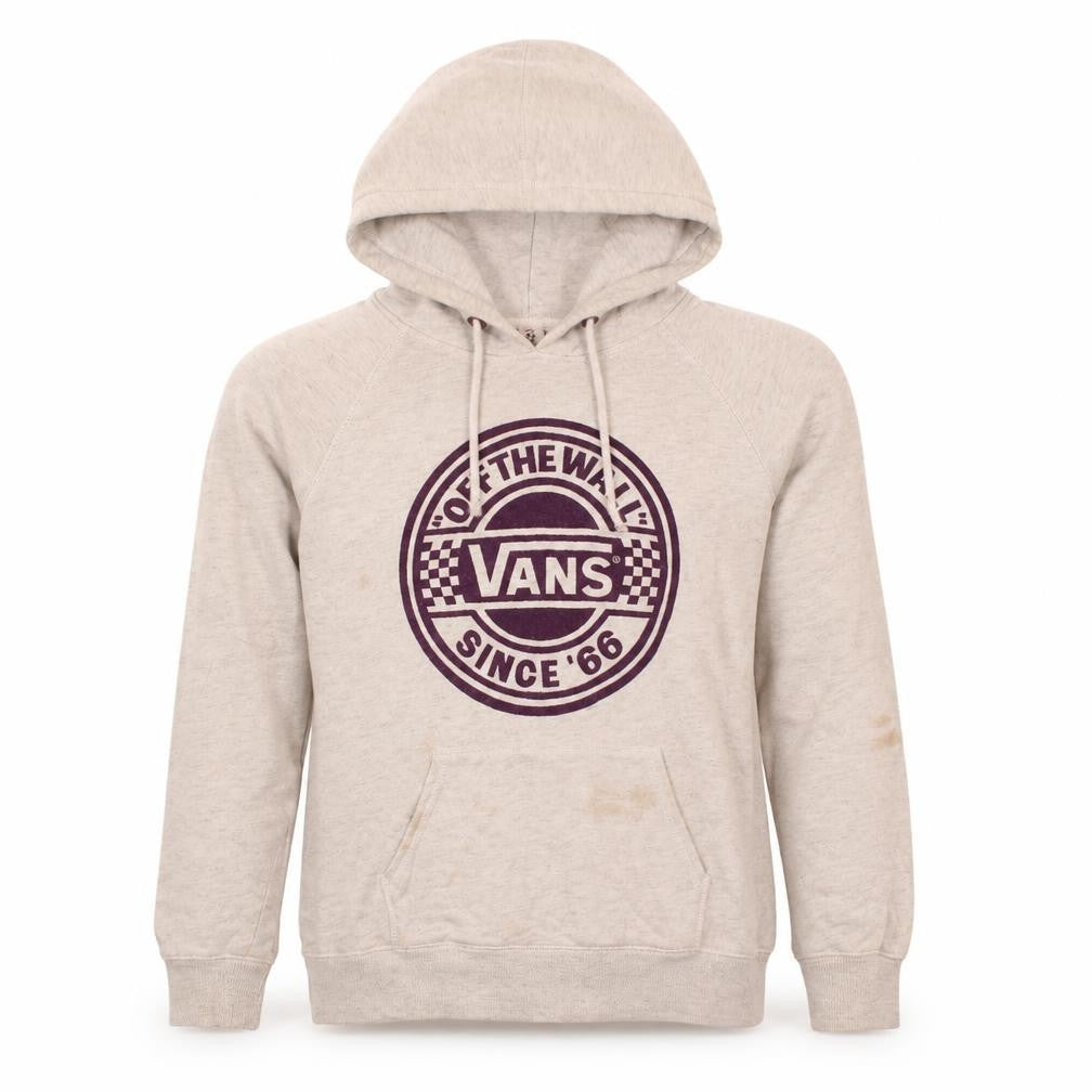 Vans Men's Grey Pullover Hoodie XS Graphic Fleece Skateboarding Style