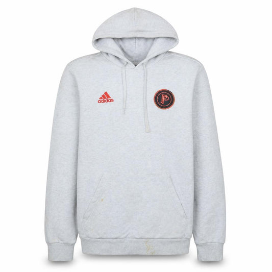 Adidas Men's Grey Pullover Hoodie Size M Sports Fleece Logo
