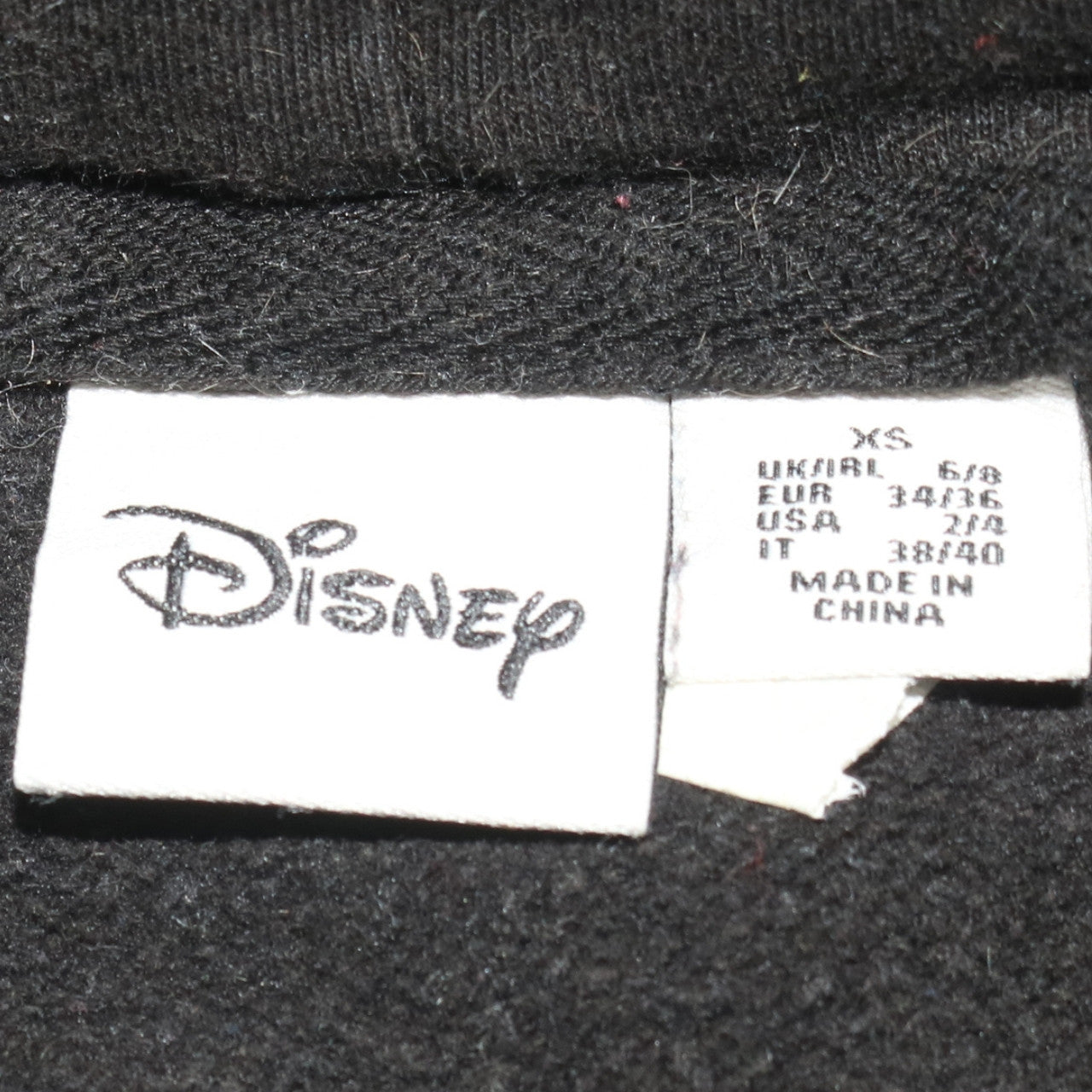 Disney Womens Black Mickey Mouse Pullover Hoodie XS