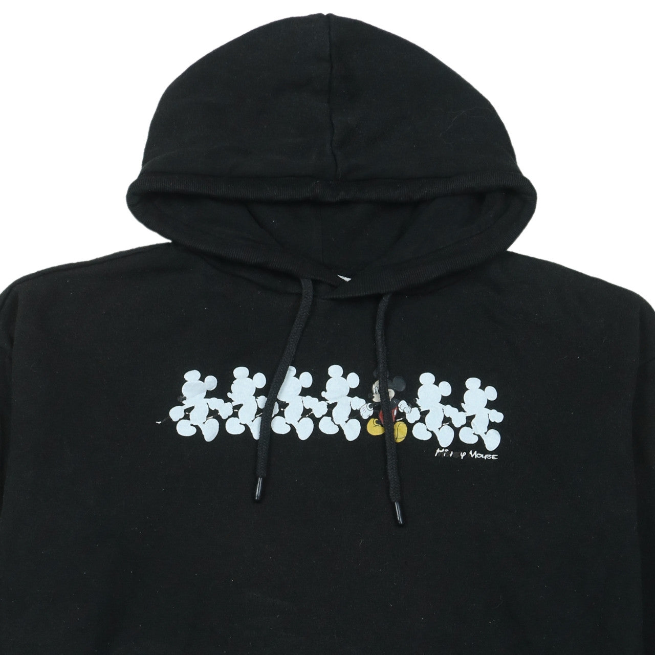 Disney Womens Black Mickey Mouse Pullover Hoodie XS