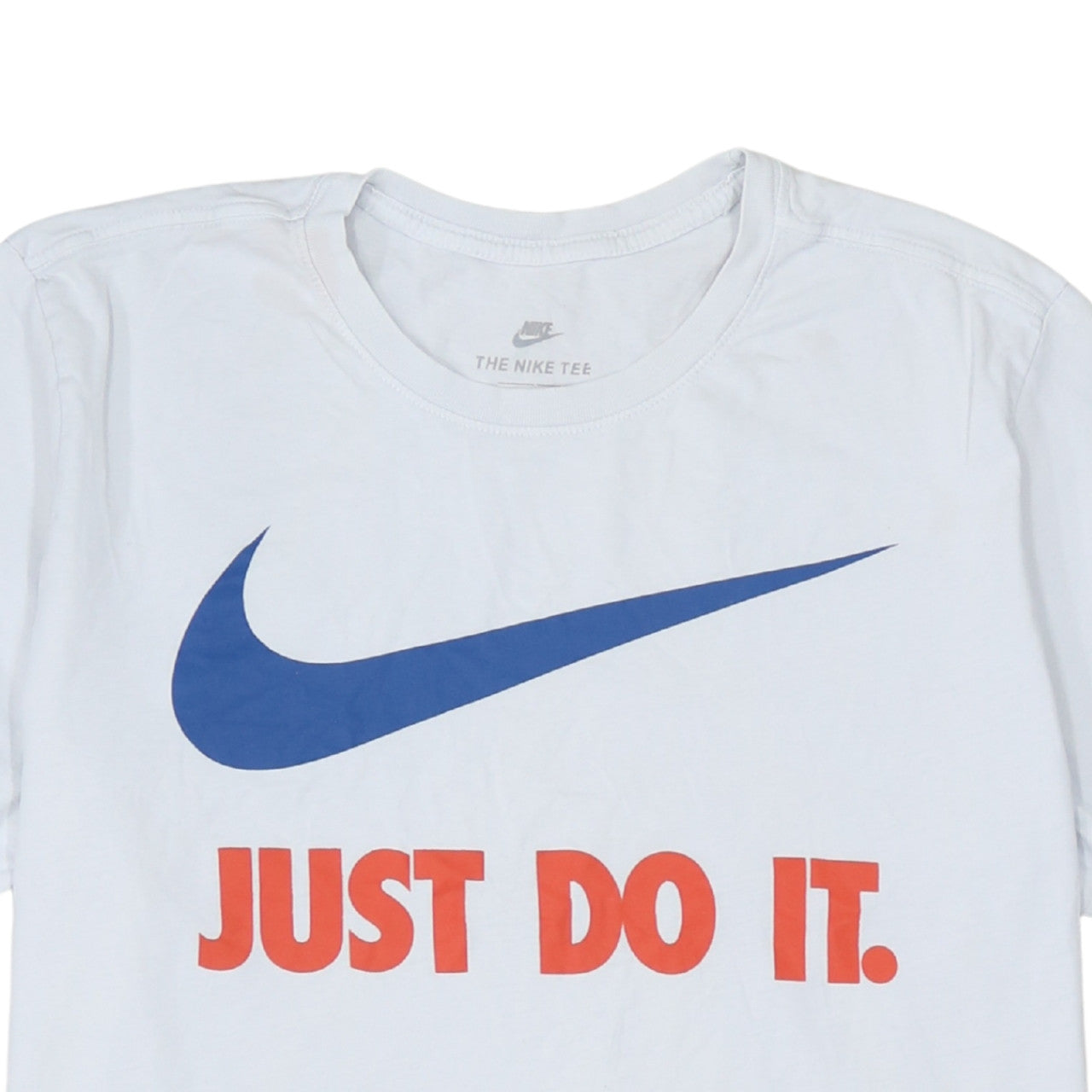 Nike Men's White Just Do It Graphic Athletic T-Shirt Size L