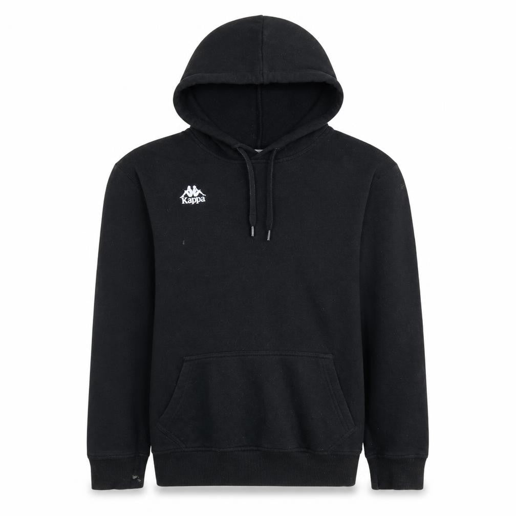 Kappa Men’s Black Small Pullover Hoodie Embroidered Logo Sportswear