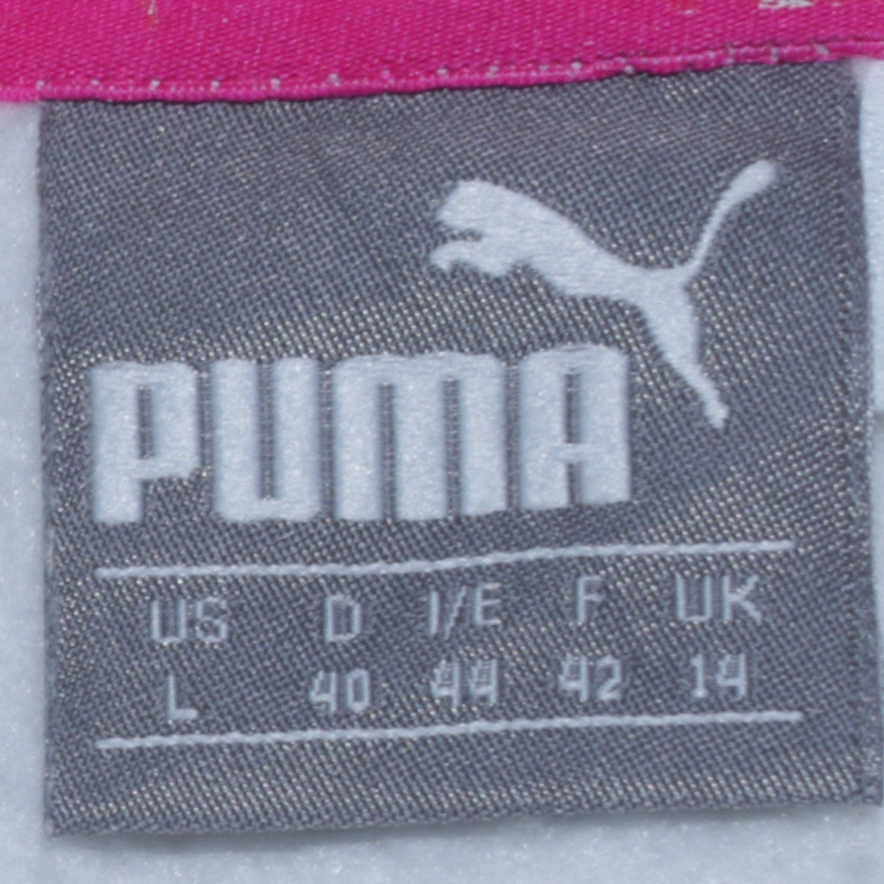 Puma Womens Ivory Pink Logo Pullover Hoodie Size 14