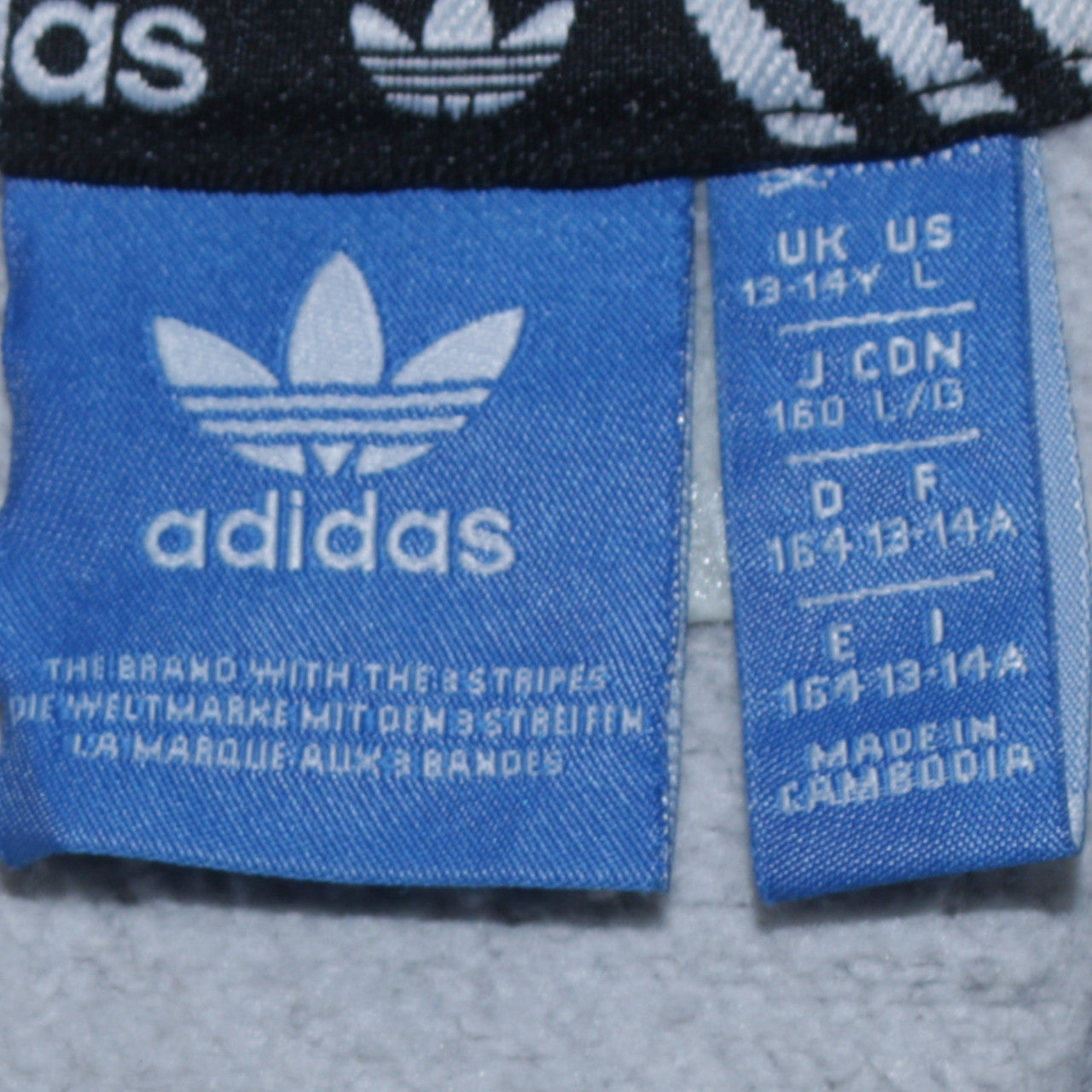 Adidas Boys Grey Hoodie 13-14 Years Pullover Cotton Sweatshirt