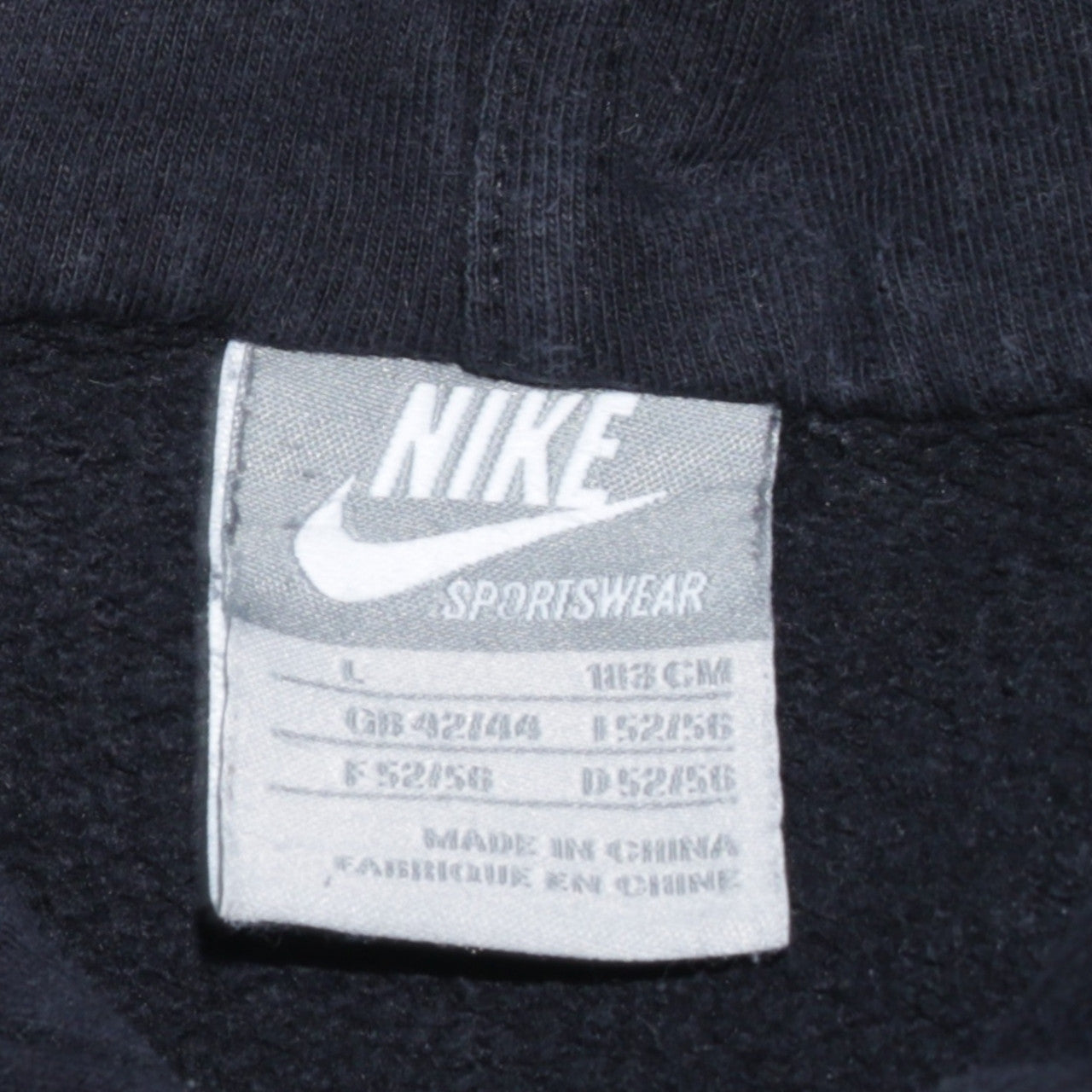 Nike Mens Black Pullover Hoodie L Sportswear Fleece Sweatshirt