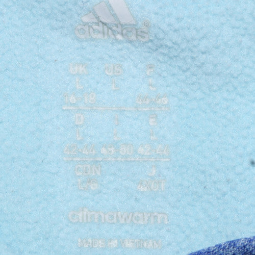 Adidas Womens Blue Climalite Pullover Hoodie Size 16-18