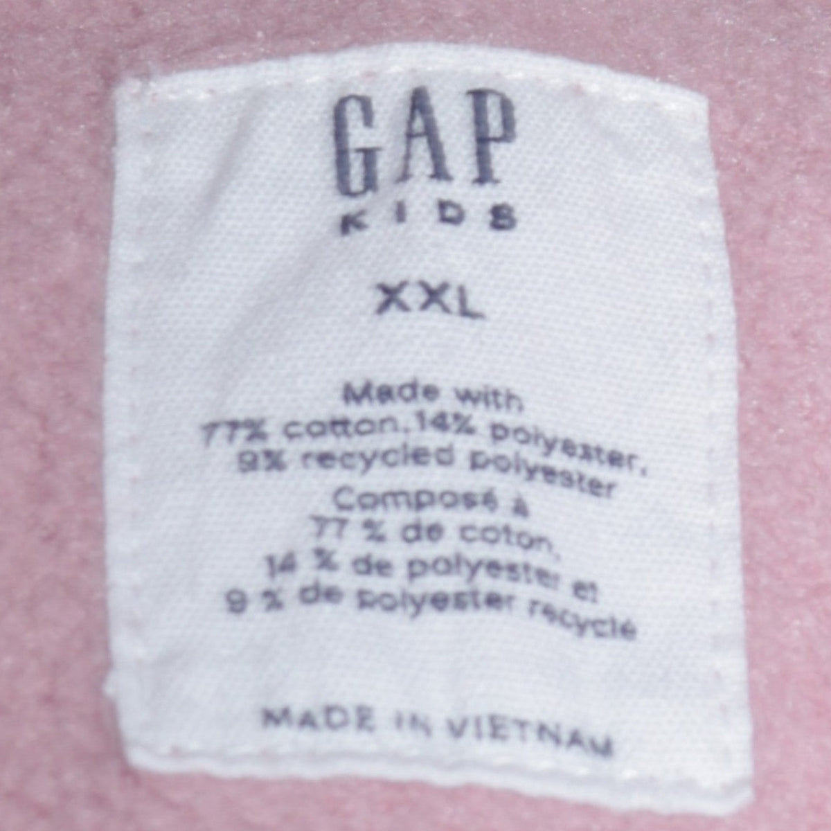 GAP Girls Pink Logo Pullover Hoodie 2XL Fleece Casual Sweatshirt
