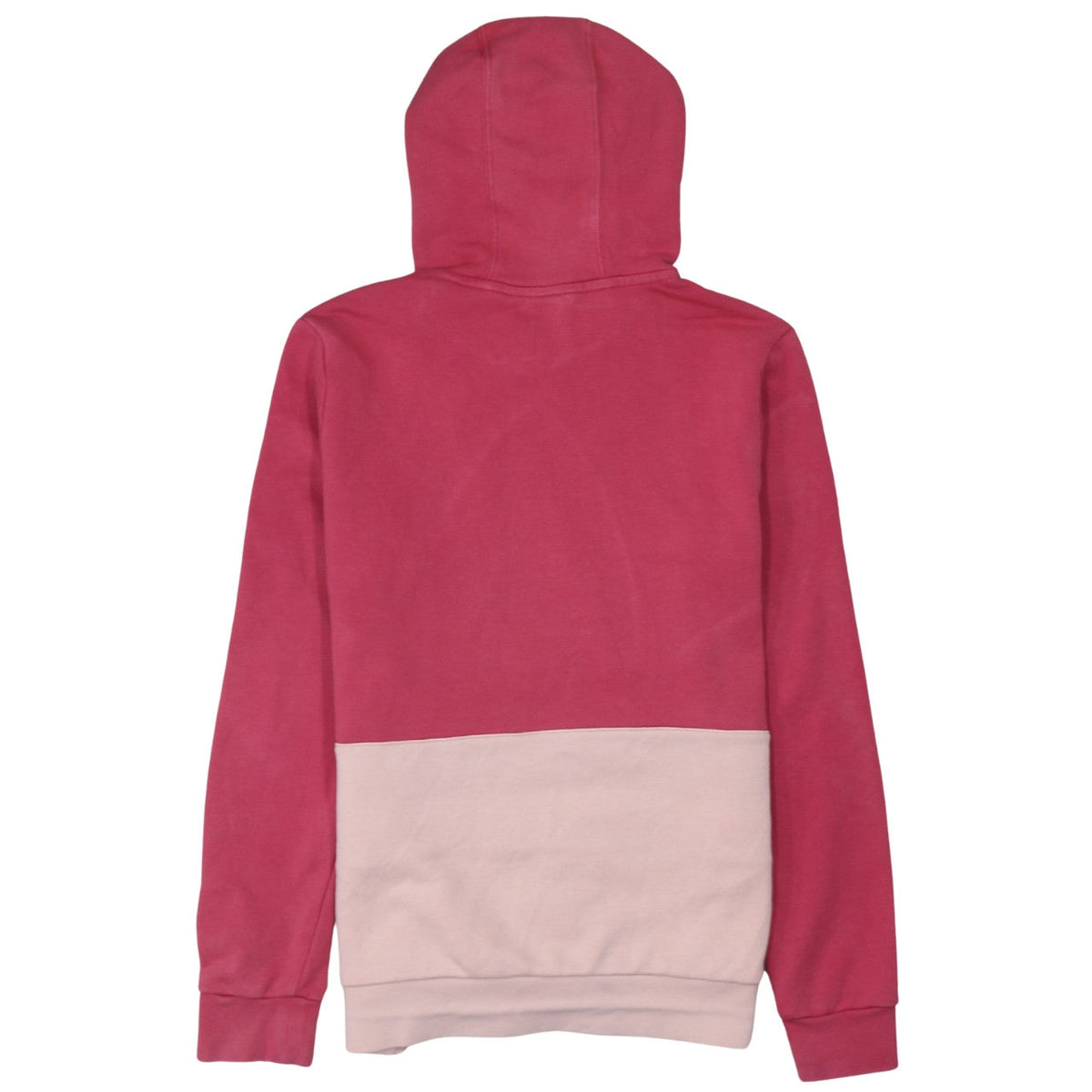 Adidas Girls Pink Colourblock Logo Pullover Hoodie Size 13-14 Years