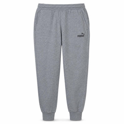 Front view of Puma Men's Grey Jogger Sweatpants, size L, Regular Fit