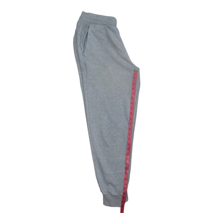 Back view of Puma Men's Grey Jogger Sweatpants, size L, Regular Fit