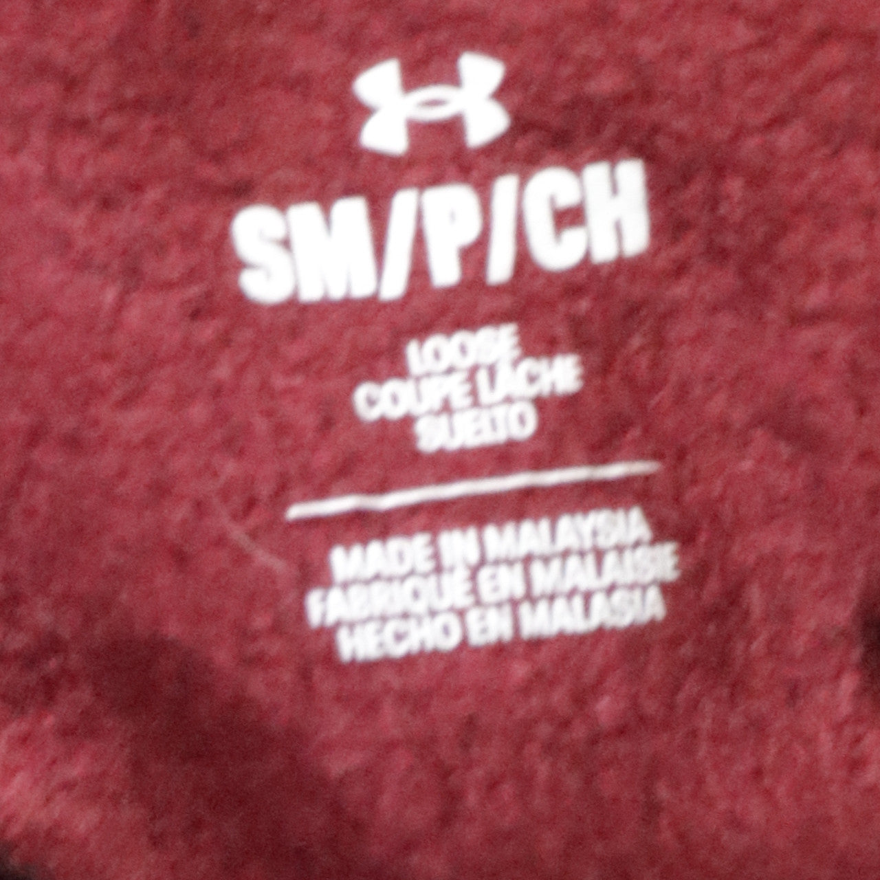 Under Armour Men's Red Pullover Hoodie Size S Relaxed Fit