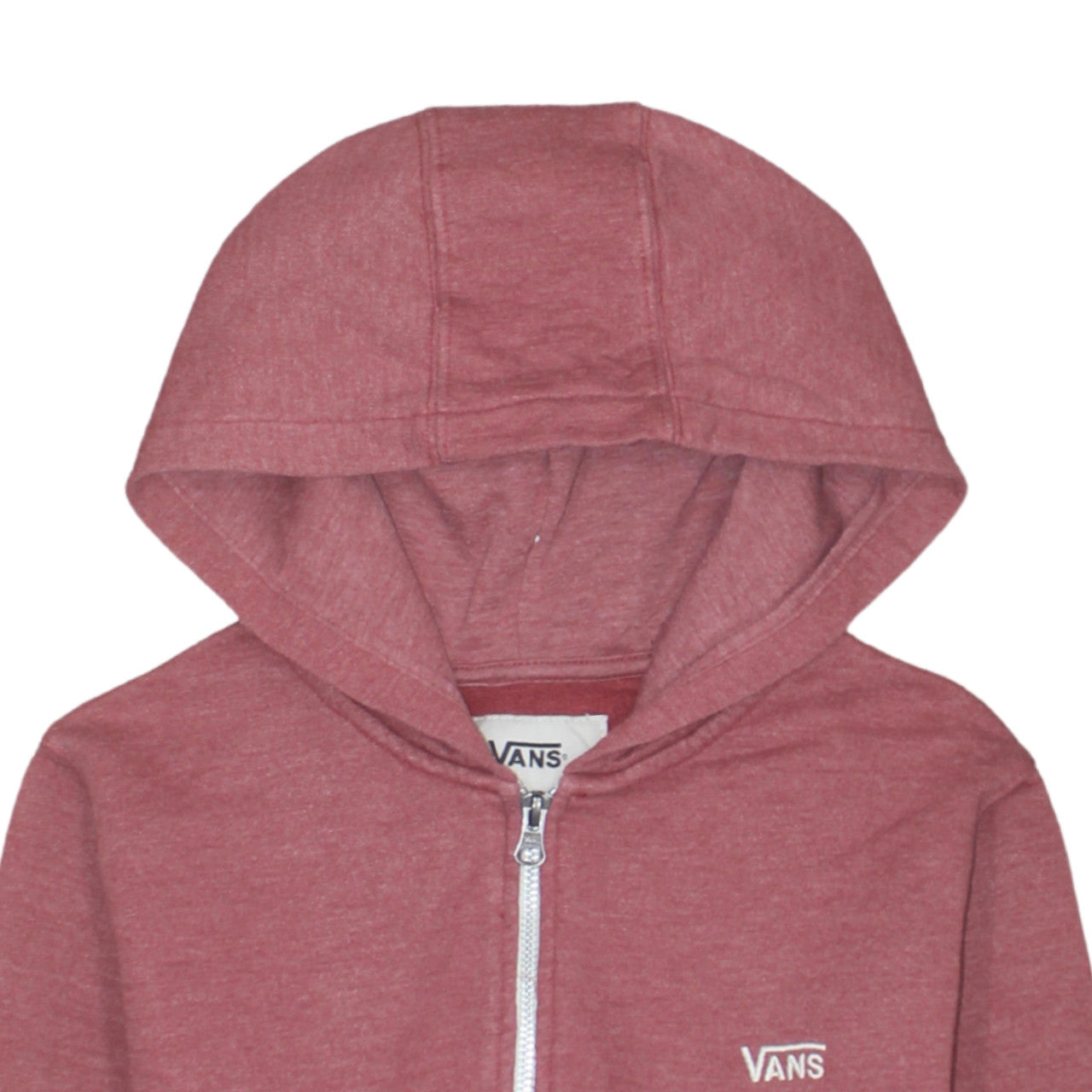 Vans Boys Red Full Zip Hoodie Medium Cotton Blend Casual Sweatshirt