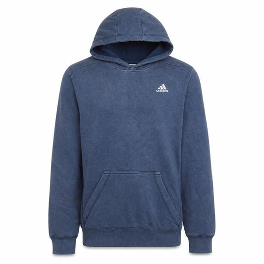adidas Men Blue Pullover Hoodie S Regular Fit Sports Style