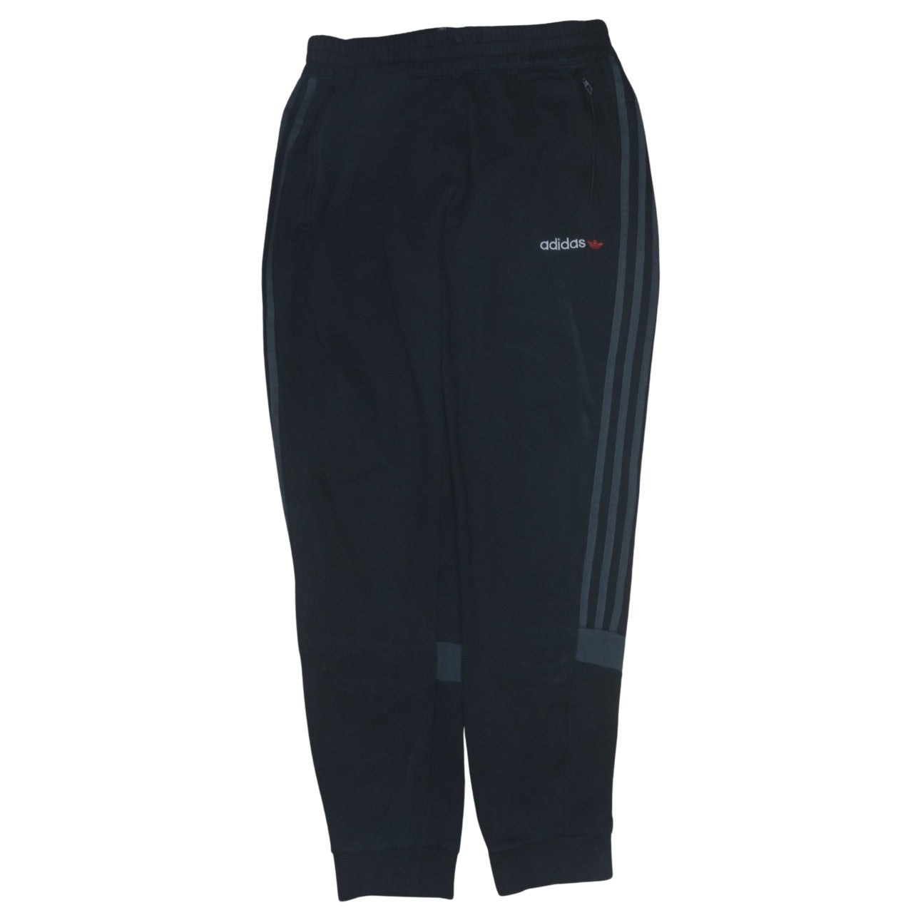 adidas Men's Black Jogger Trousers Size M Regular Fit Fleece