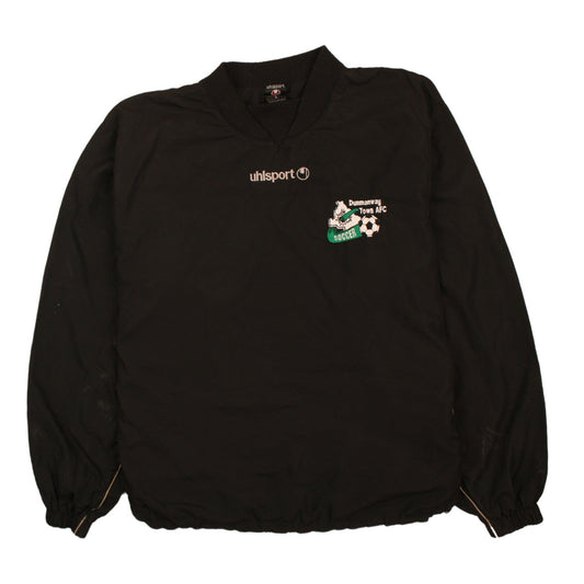 Uhlsport Mens Black Large Windbreaker Football Jacket Dunmanway Town AFC