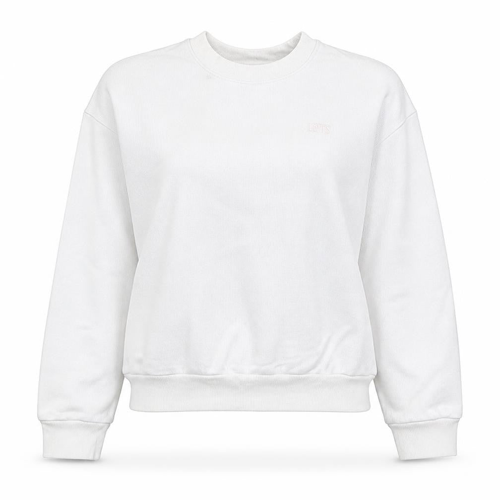 Levi's Womens White Crew Neck Pullover Sweatshirt Size M
