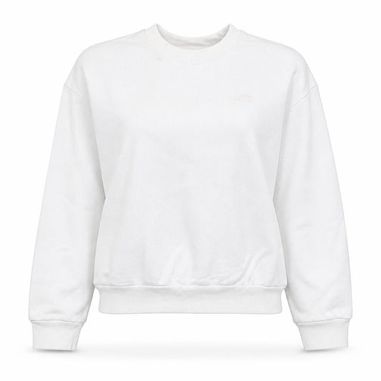 Levi's Womens White Crew Neck Pullover Sweatshirt Size M