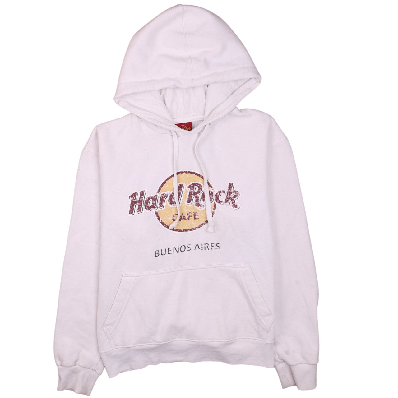 Hard Rock Cafe Women's White XS Pullover Hoodie Buenos Aires