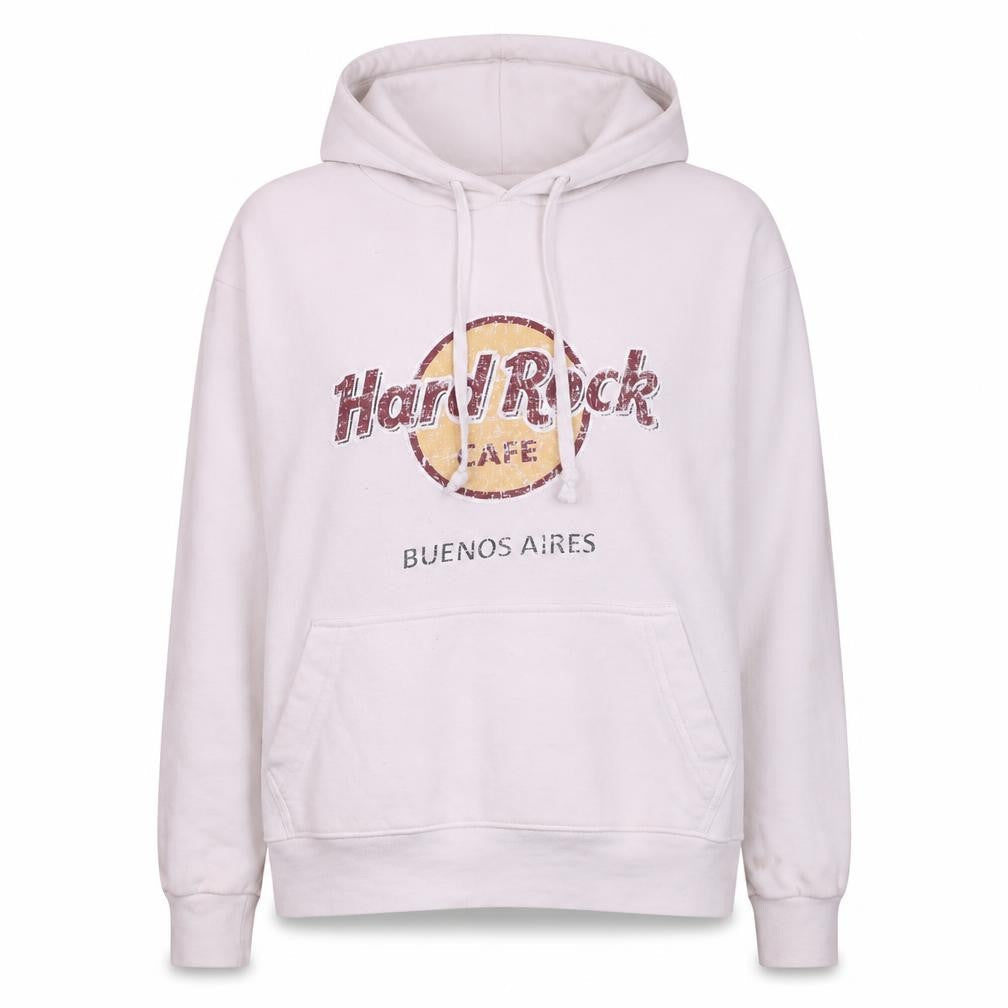 Hard Rock Cafe Women's White XS Pullover Hoodie Buenos Aires