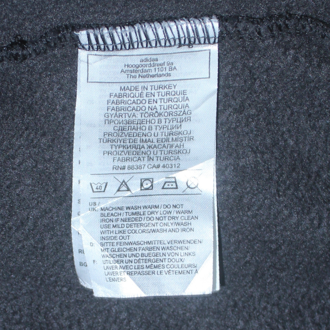 Adidas Boys Black Crew Neck Logo Sweatshirt 13-14 Years