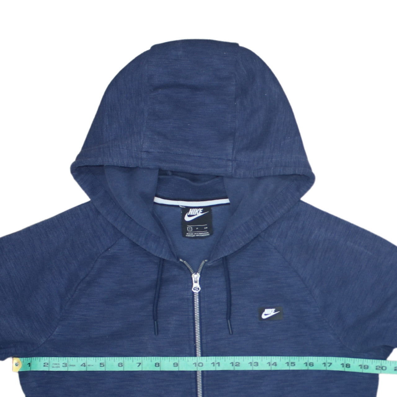 Nike Men's Blue Full Zip Hoodie Size S Regular Fit Cotton Blend