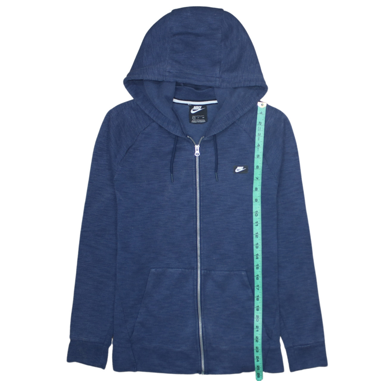 Nike Men's Blue Full Zip Hoodie Size S Regular Fit Cotton Blend