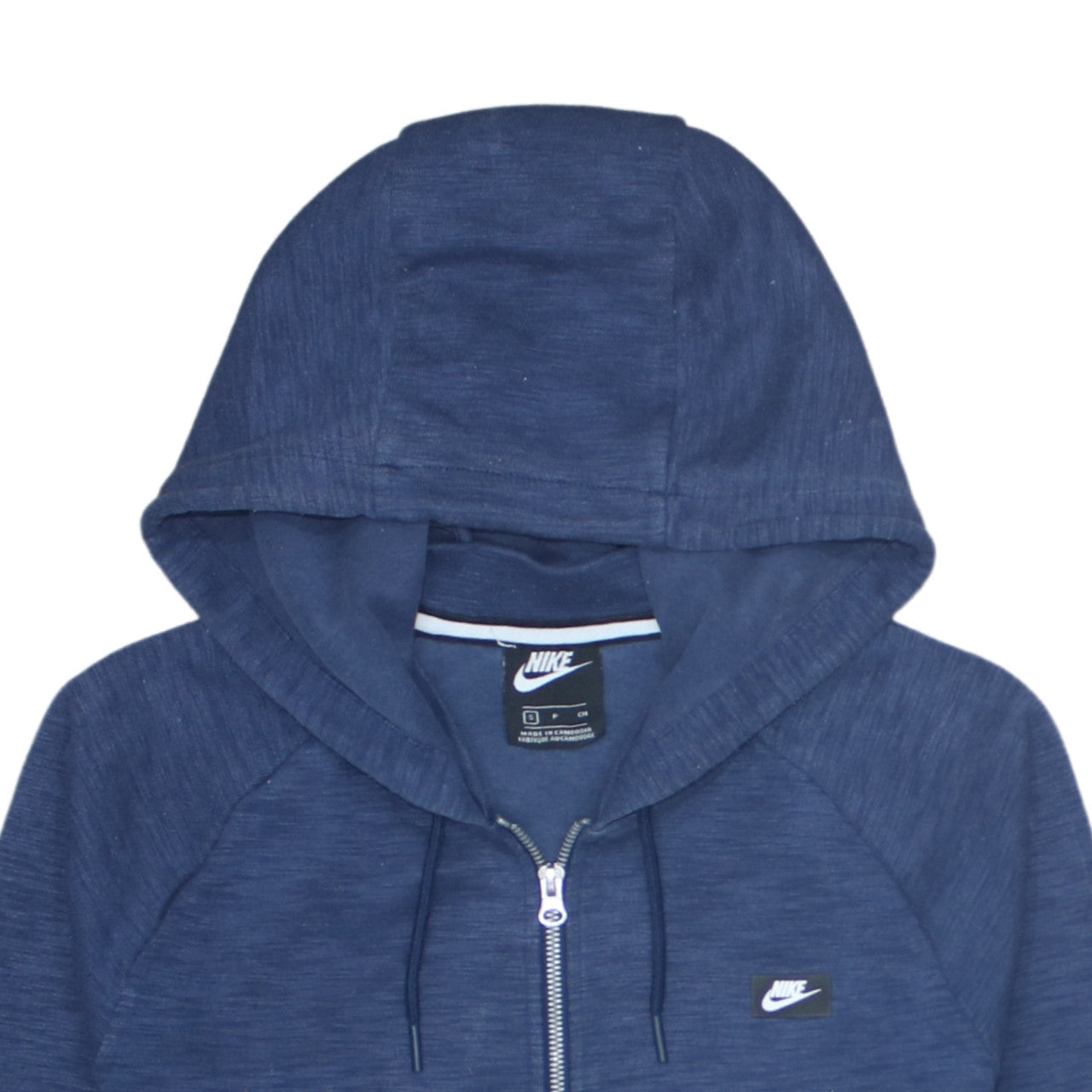 Nike Men's Blue Full Zip Hoodie Size S Regular Fit Cotton Blend
