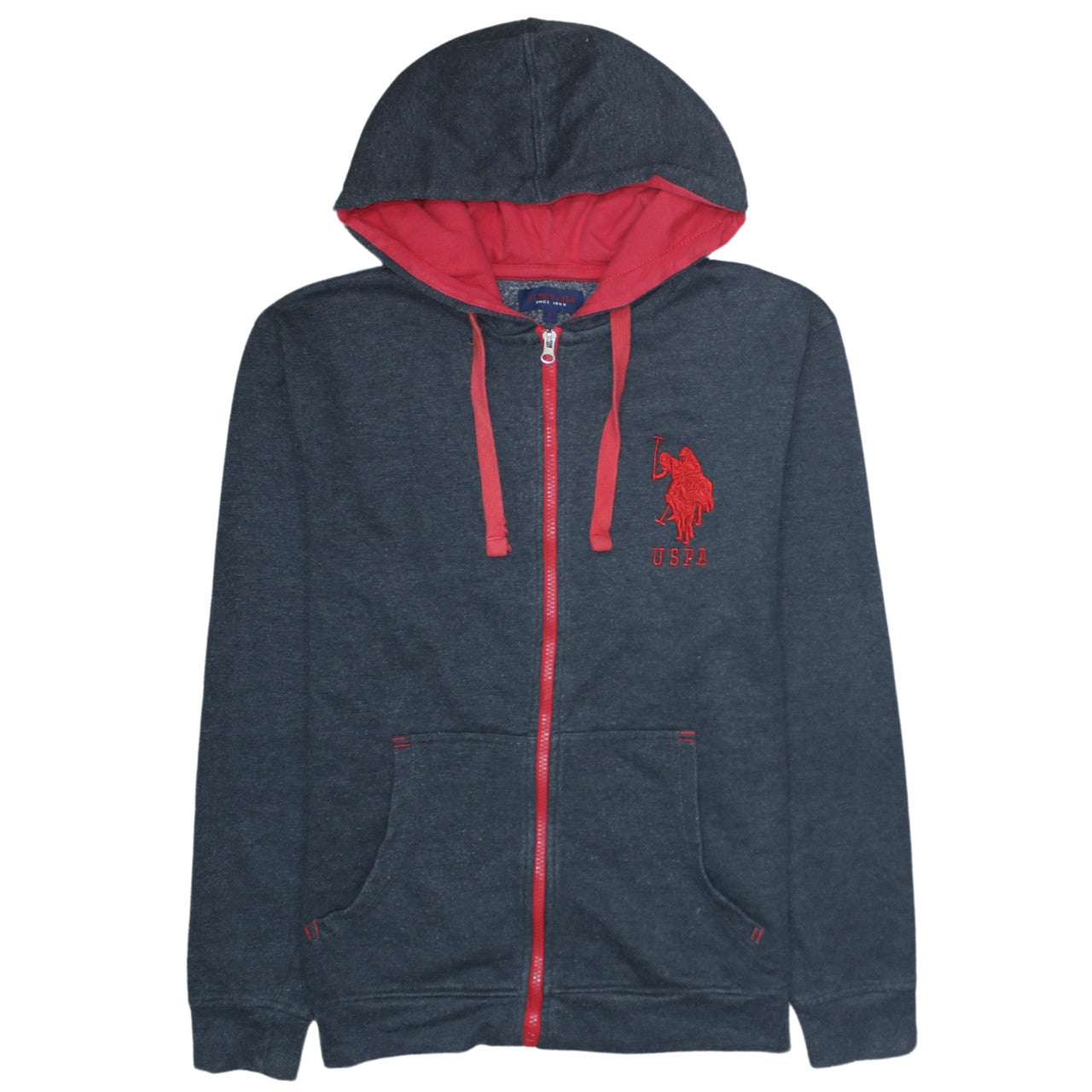 U.S. Polo Assn. Men's Dark Grey Full Zip Hoodie Small