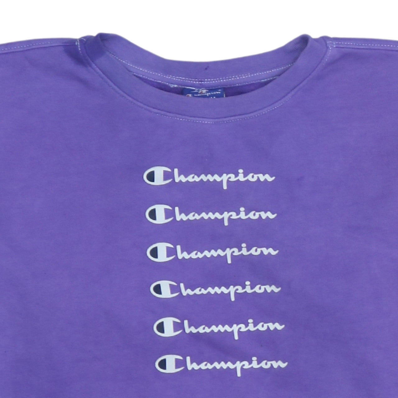 Champion Women's Purple Crew Neck Pullover Sweatshirt Medium