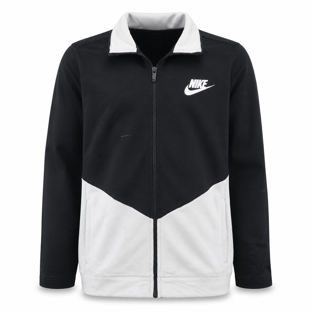 Nike Boys Black Full Zip Sports Sweatshirt XL Colourblock Logo