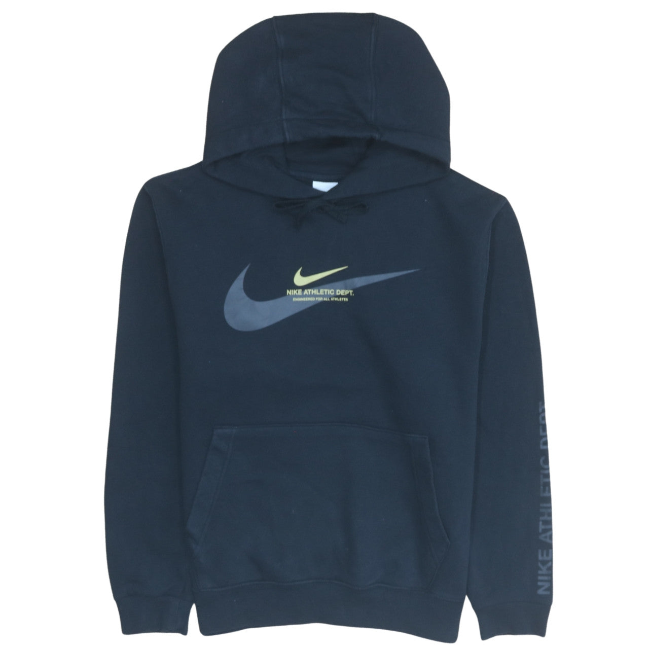 Nike Men's Black Small Pullover Hoodie with Logo Print