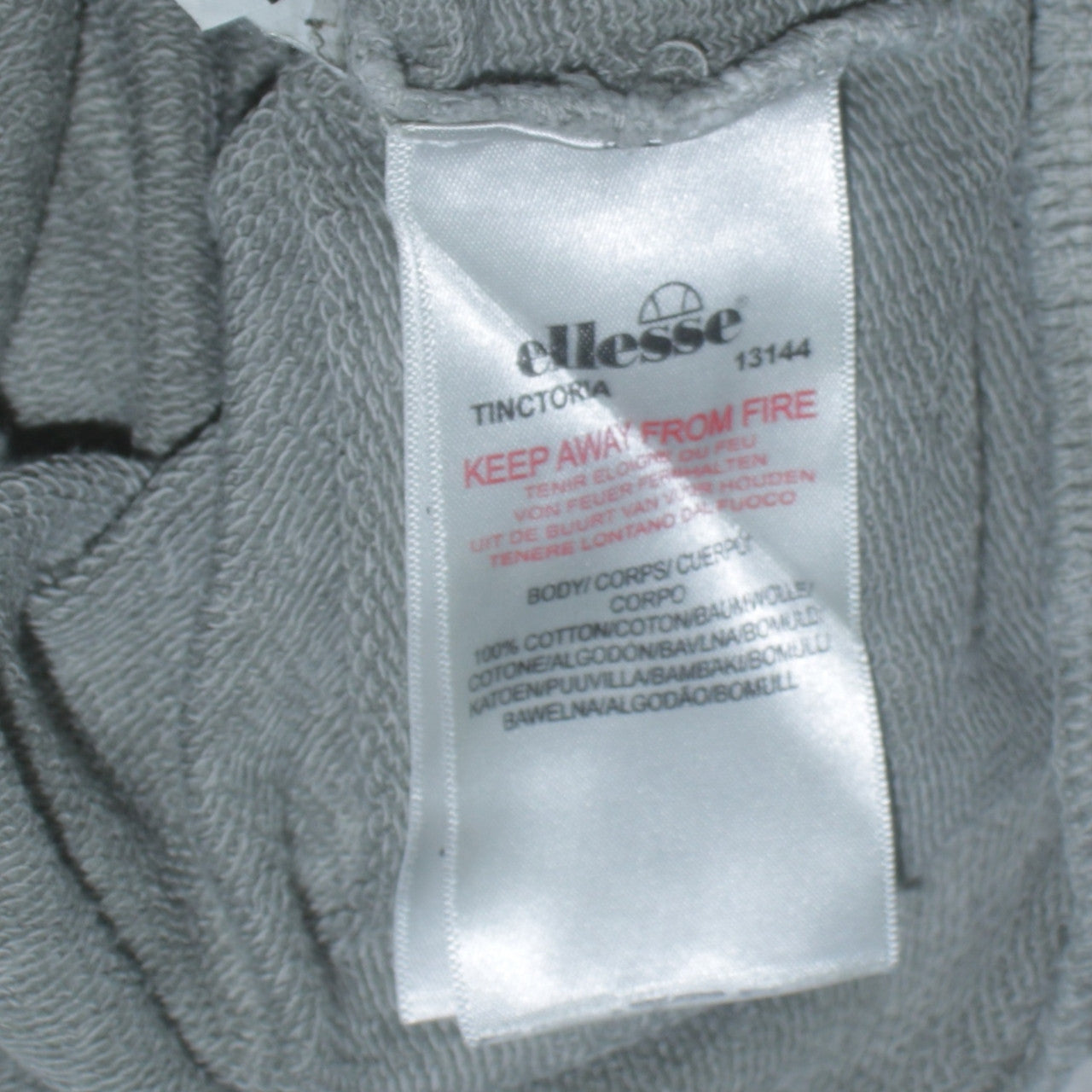 Ellesse Men’s Grey Pullover Hoodie XL Regular Fit Cotton