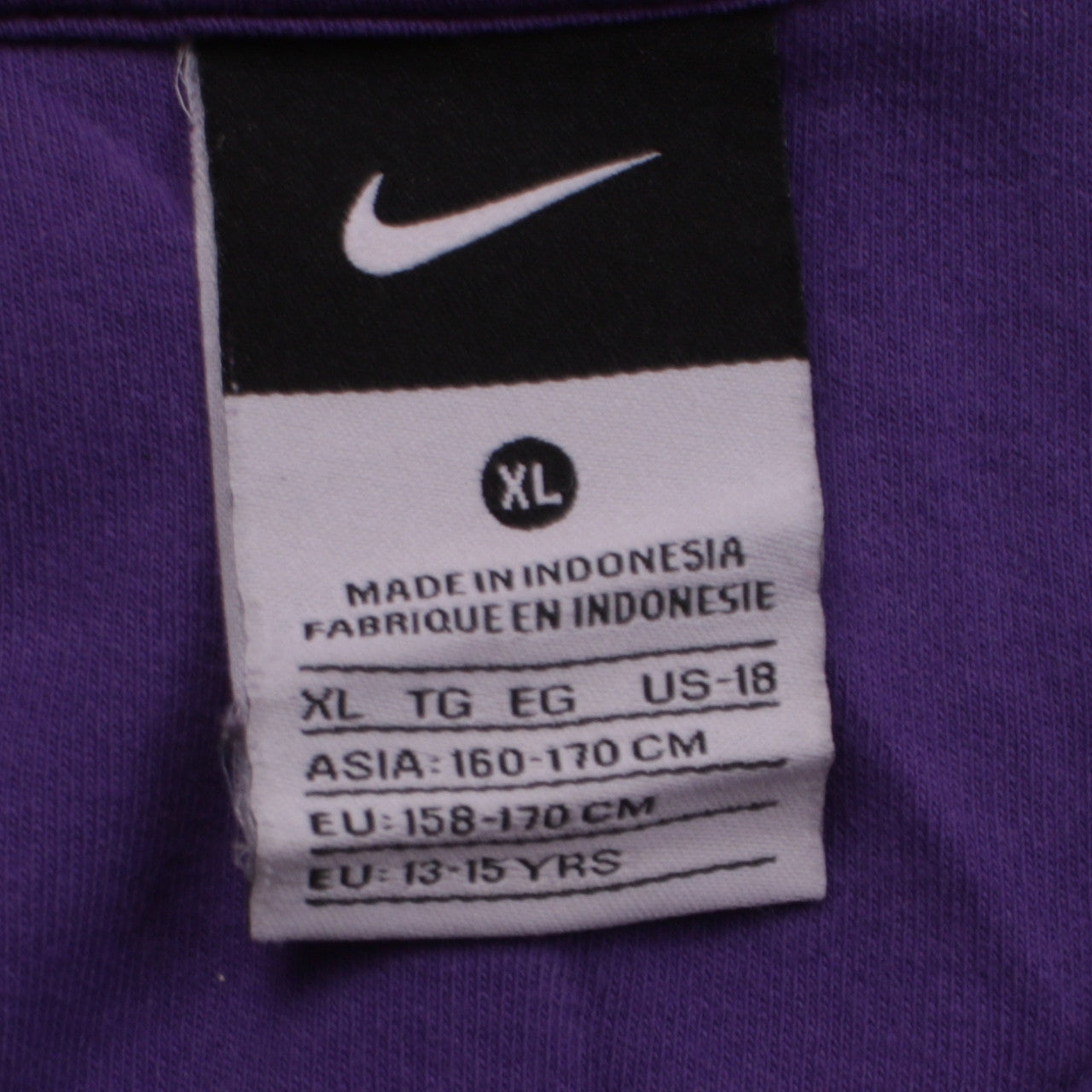 Nike Teens Purple Track Jacket Full Zip Activewear Size 14