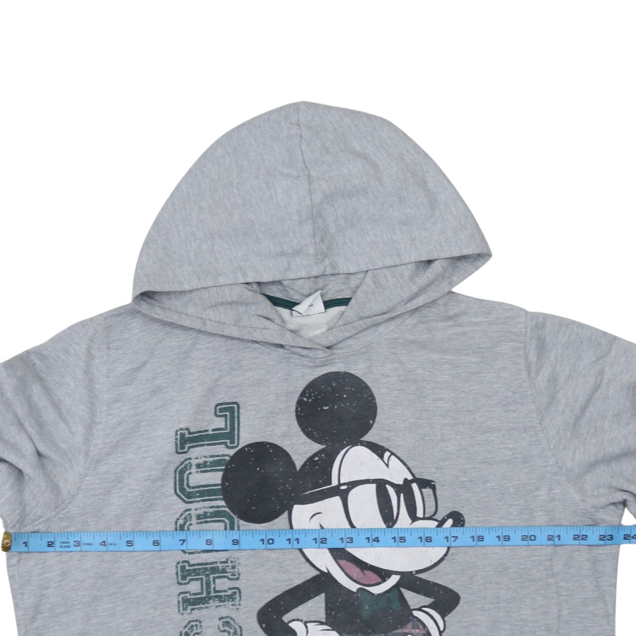 Disney Women's Grey Mickey Mouse 'Old School' Pullover Hoodie Size M