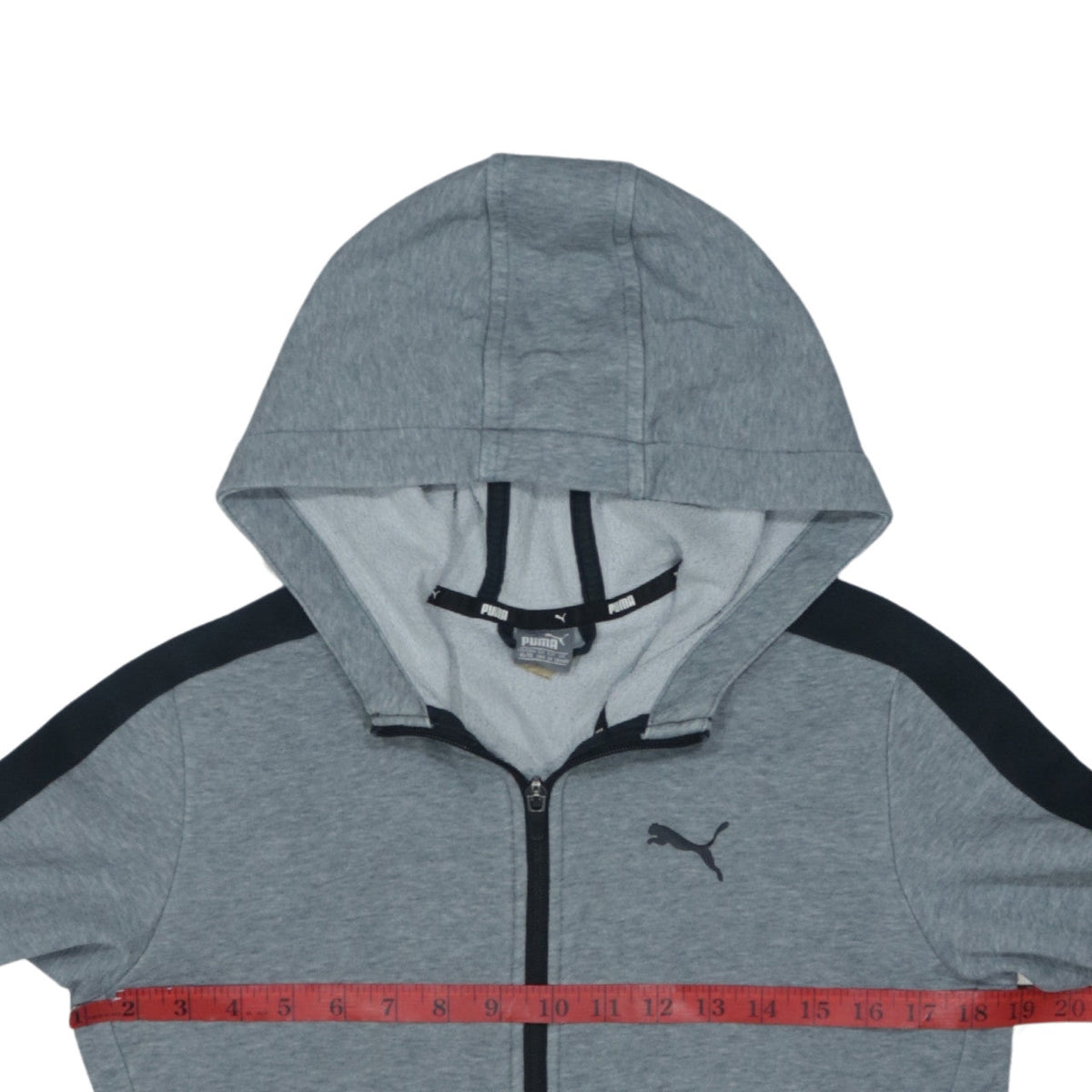 Puma Boys Grey Full Zip Hoodie Size 14 Years Logo Sportswear