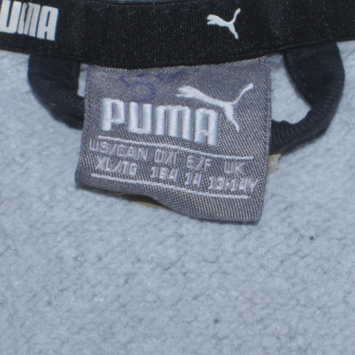 Puma Boys Grey Full Zip Hoodie Size 14 Years Logo Sportswear