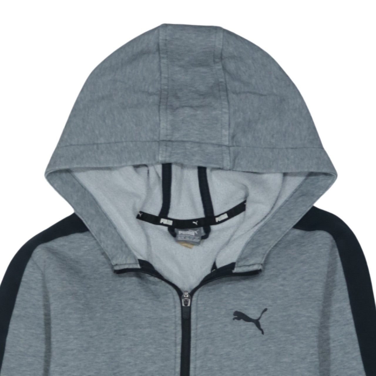Puma Boys Grey Full Zip Hoodie Size 14 Years Logo Sportswear