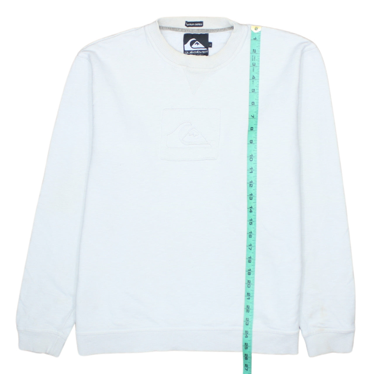 Quiksilver Men's White Crew Neck Pullover Sweatshirt Size L