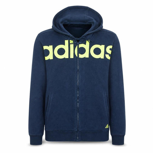Adidas Men Blue Full Zip Hoodie Size M Sport Essentials