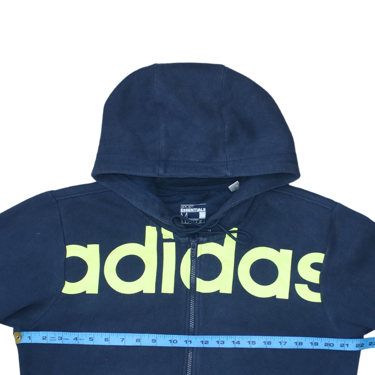 Adidas Men Blue Full Zip Hoodie Size M Sport Essentials