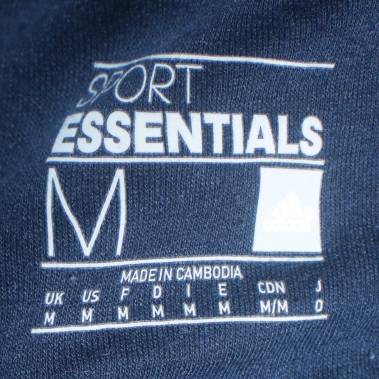 Adidas Men Blue Full Zip Hoodie Size M Sport Essentials
