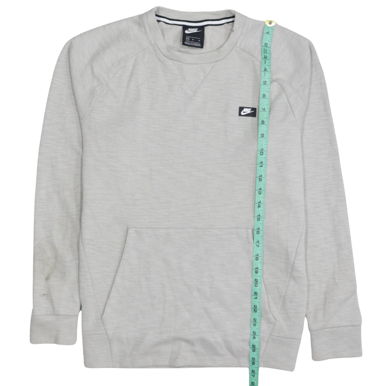 Nike Men Grey Crew Neck Pullover Sweatshirt Medium