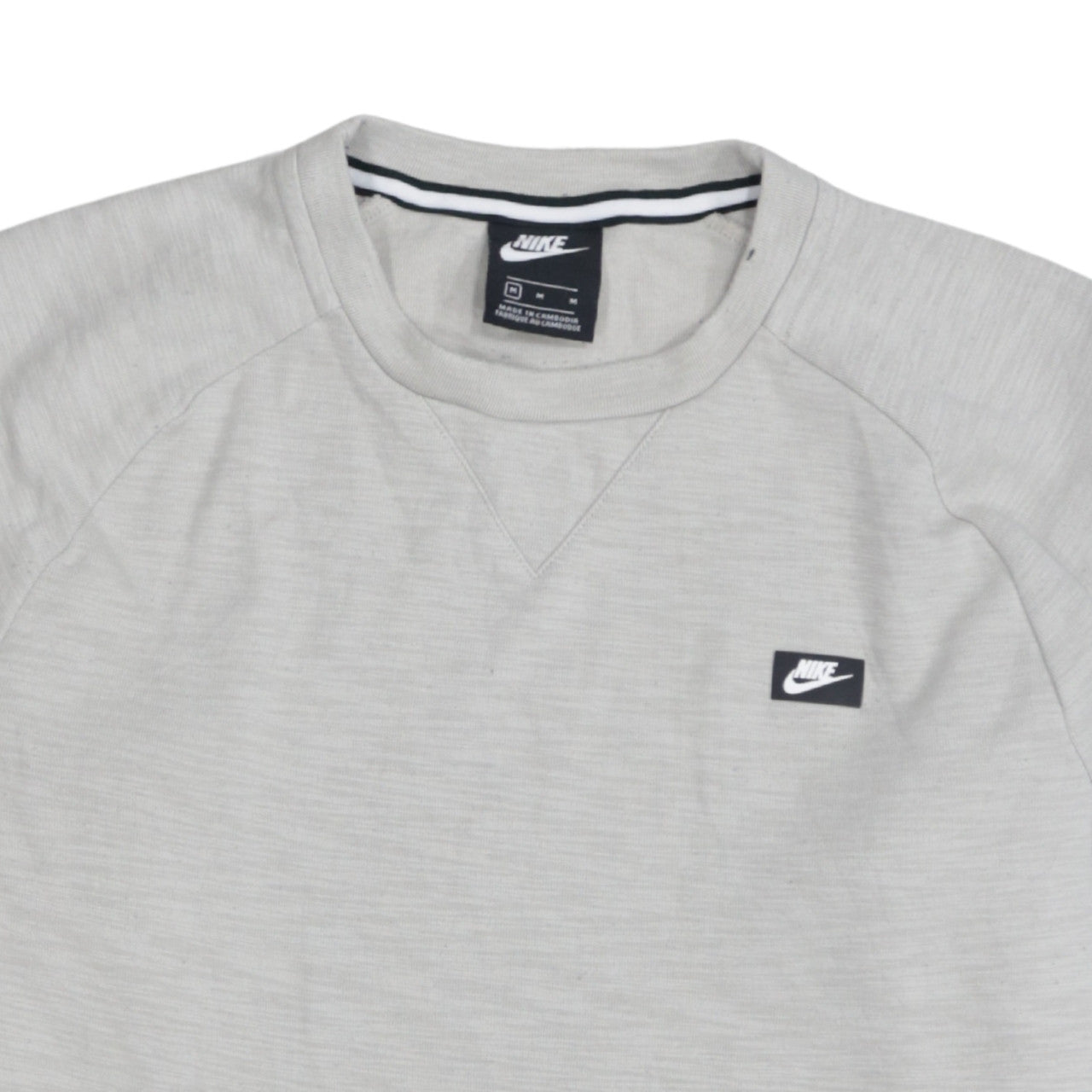 Nike Men Grey Crew Neck Pullover Sweatshirt Medium