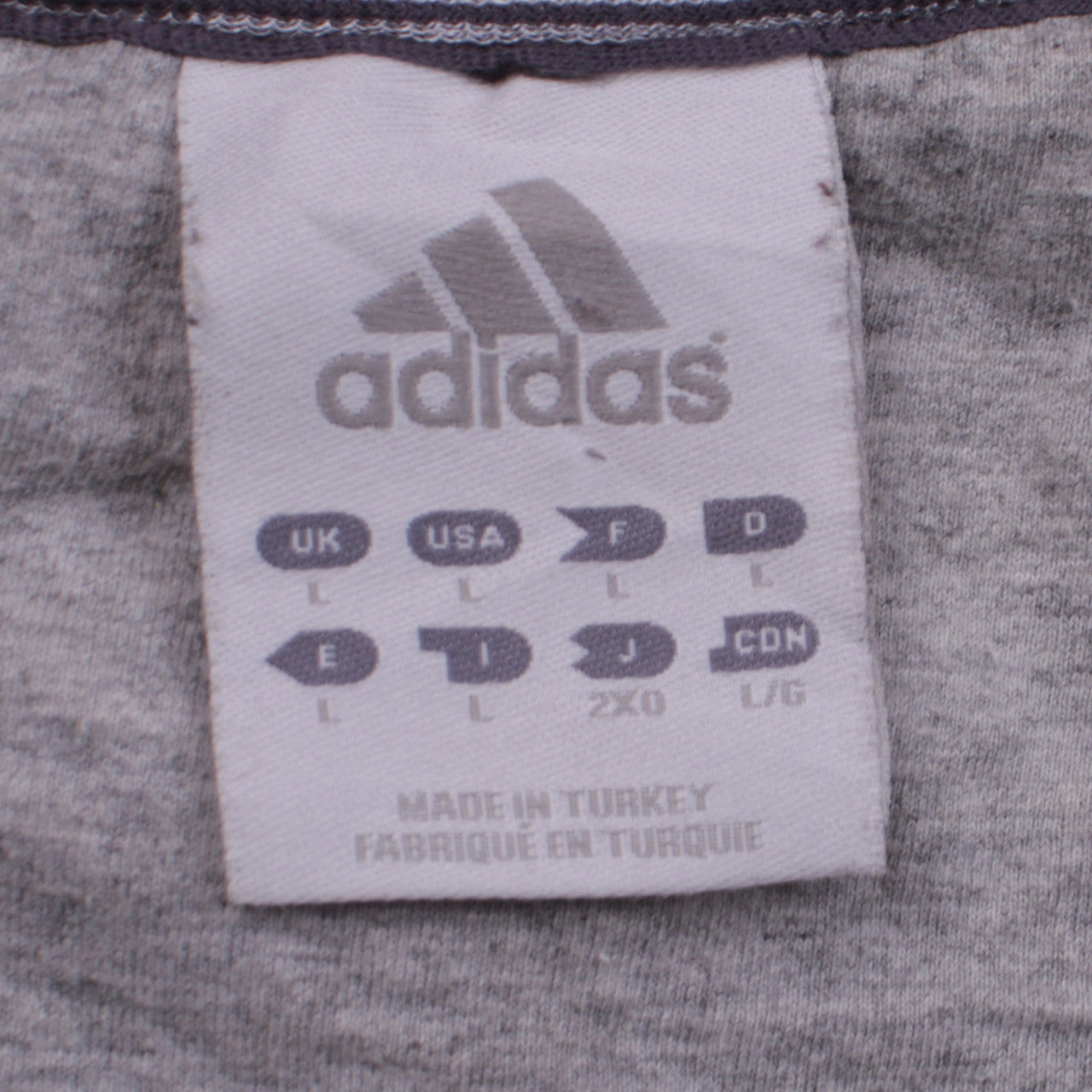 Adidas Men's Black Crew Neck Pullover Sweatshirt L Cotton Blend