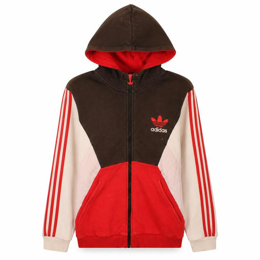 Adidas Men's Black Red White Full Zip Hoodie Size M Sportswear