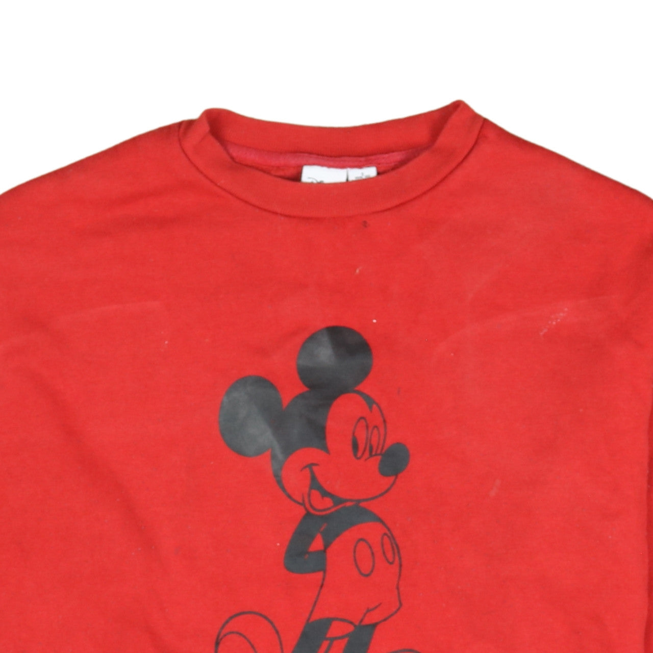 Disney Women Red Mickey Mouse Pullover Sweatshirt Size S