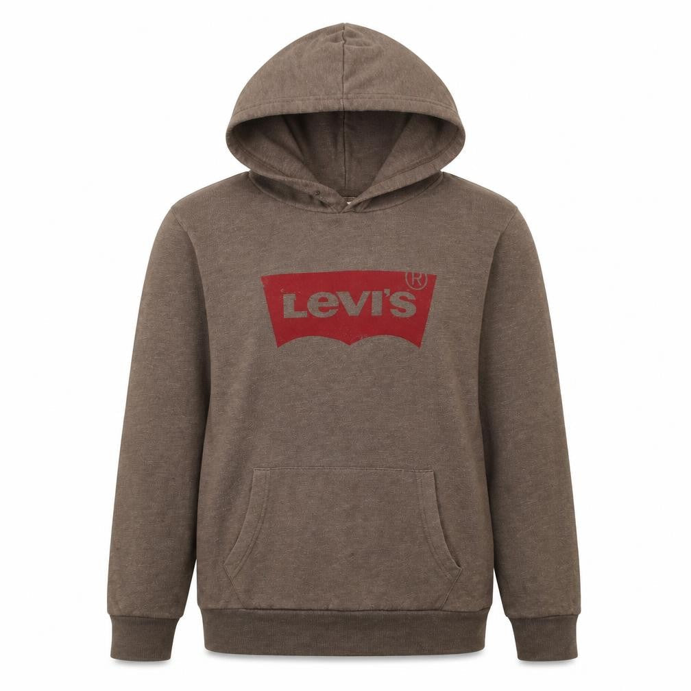 Levi's Men's Brown Pullover Hoodie Medium Logo Graphic Sweatshirt