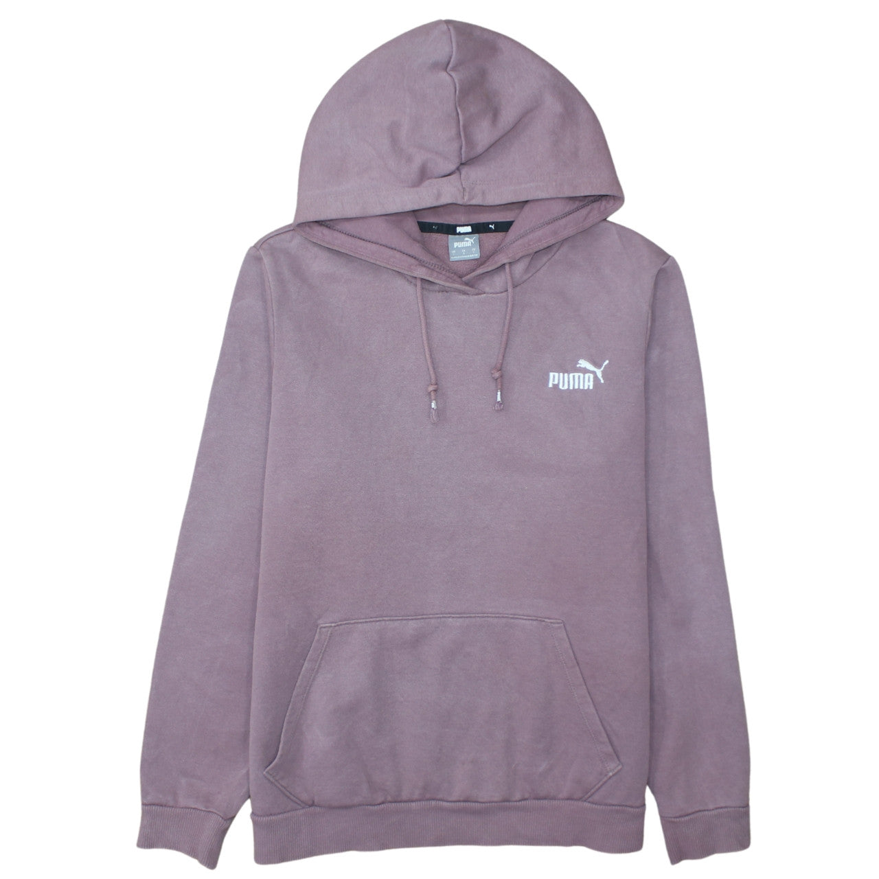 Puma Women Mauve Pullover Hoodie L Cotton Blend Casual Wear