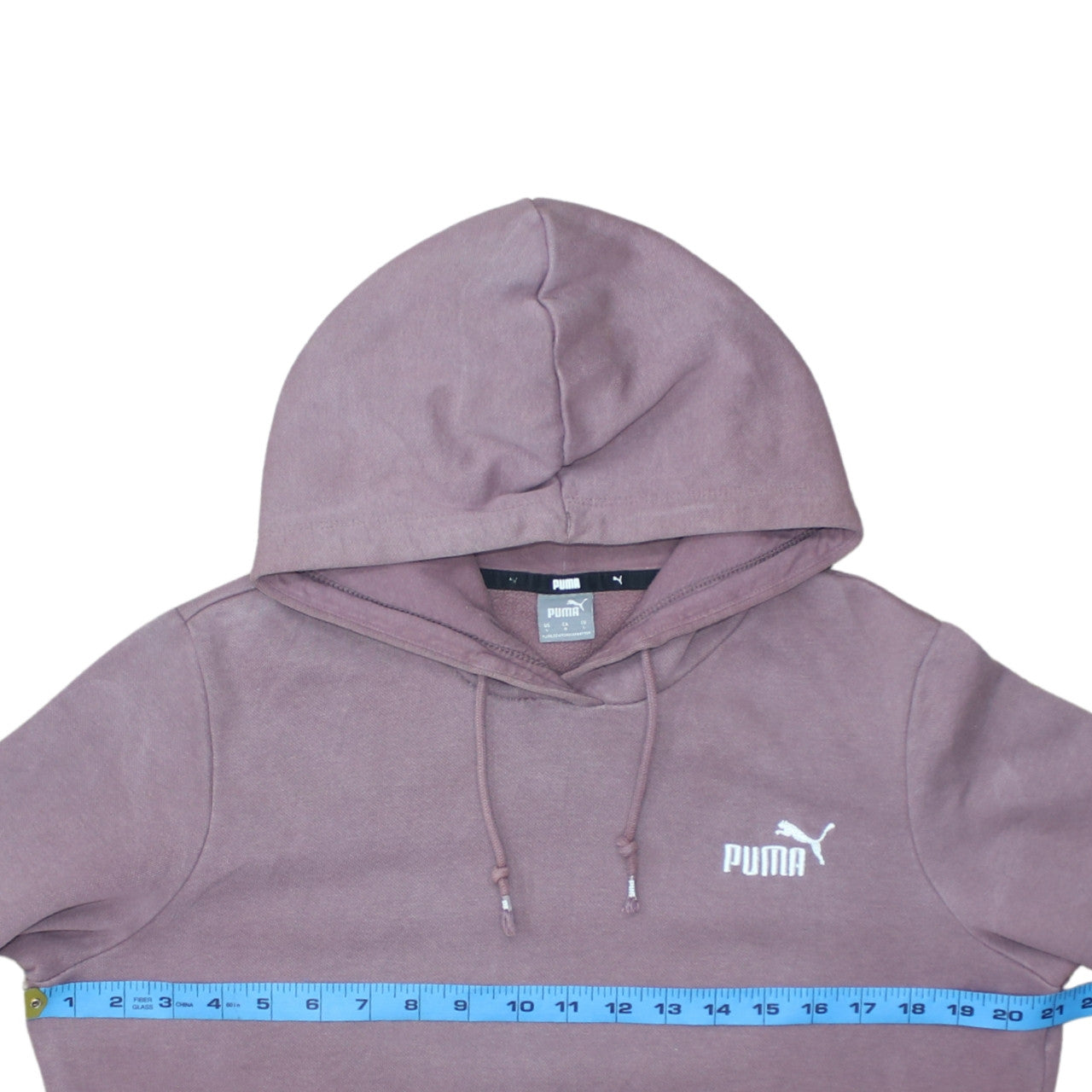Puma Women Mauve Pullover Hoodie L Cotton Blend Casual Wear